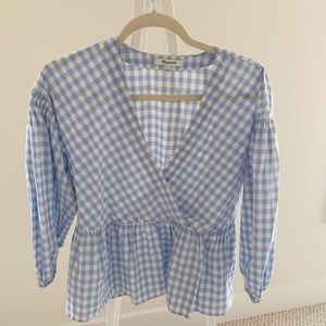 Madewell check blouse